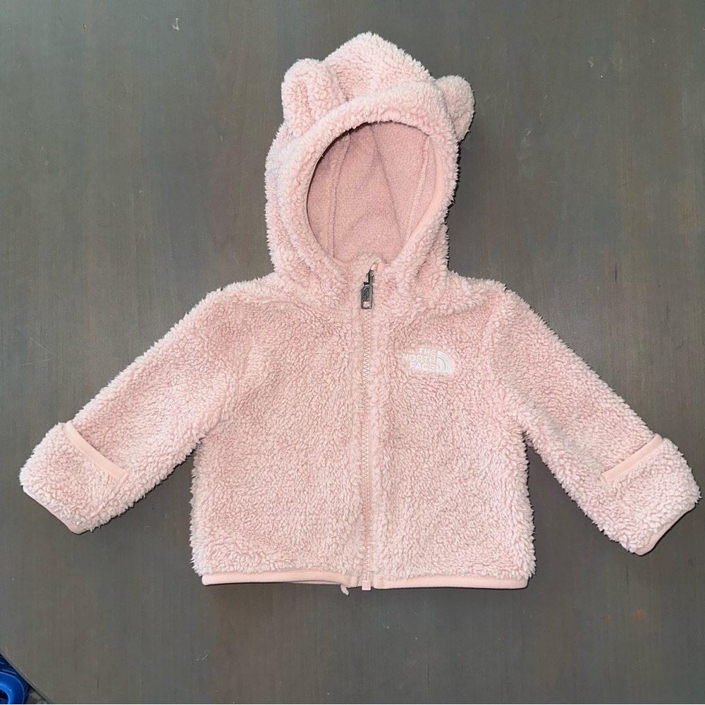 The North Face Pink Baby Campshire Full Zip Fleece Hoodie